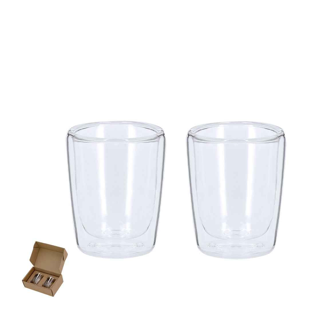 Frilux Glass Cup Set - Elegant Double-Walled Borosilicate Cups for Irish Businesses