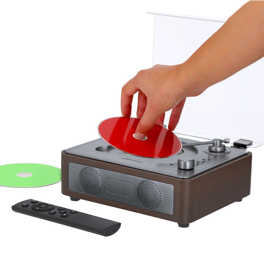 Hopson Retro CD Player – Classic Wooden Design with Modern Features