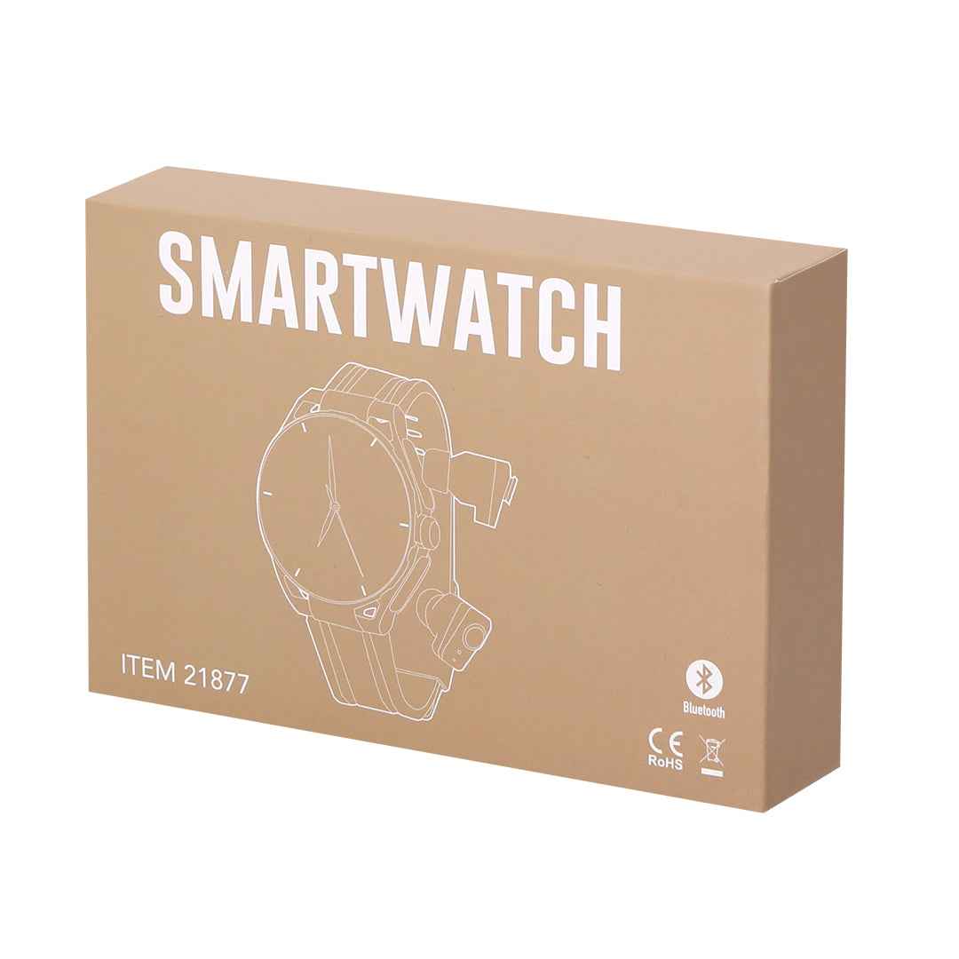 Klemen Smartwatch – Stylish Bluetooth Watch with Built-in Earbuds