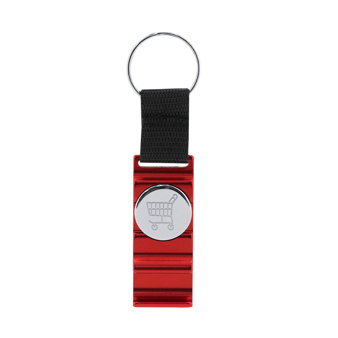 Nevin Keychain with Coin – Practical Aluminium Shopping Cart Token