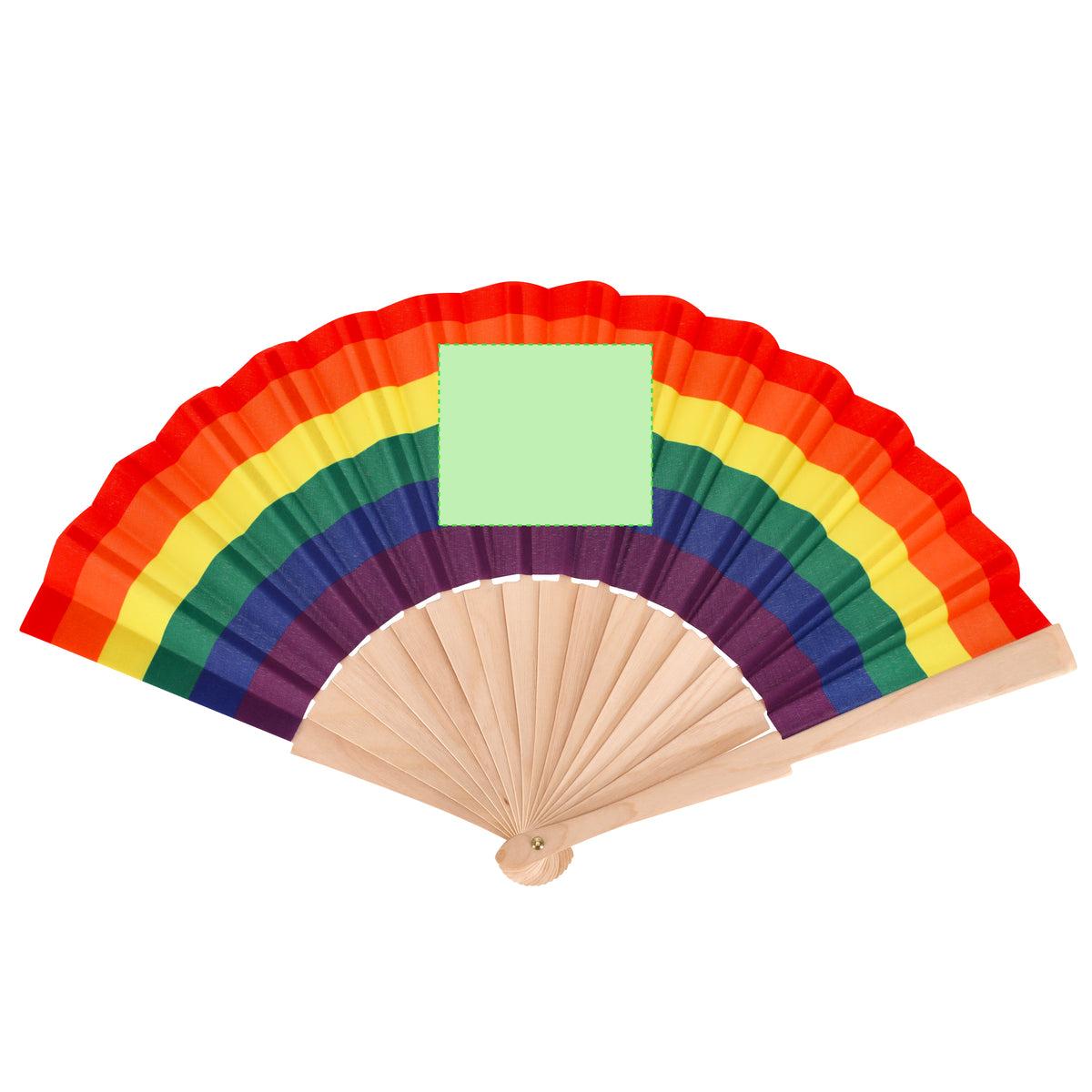 Prokip Rainbow Fan – Natural Wood and Multicolour Fabric Fans