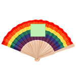 Prokip Rainbow Fan – Natural Wood and Multicolour Fabric Fans