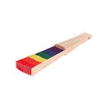 Prokip Rainbow Fan – Natural Wood and Multicolour Fabric Fans