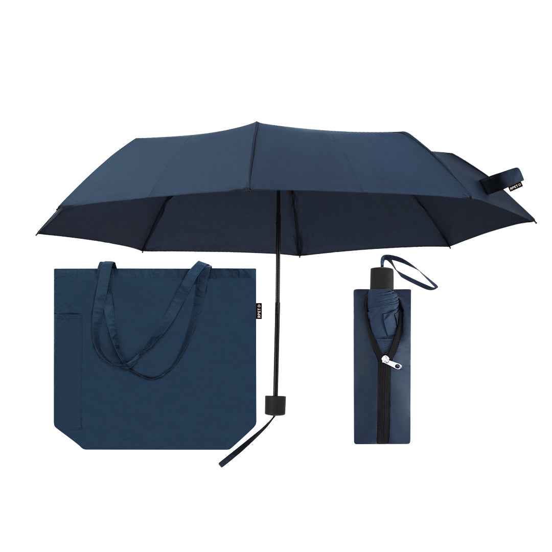 Escan RPET Umbrella and Bag Set – Sustainable Rain Protection