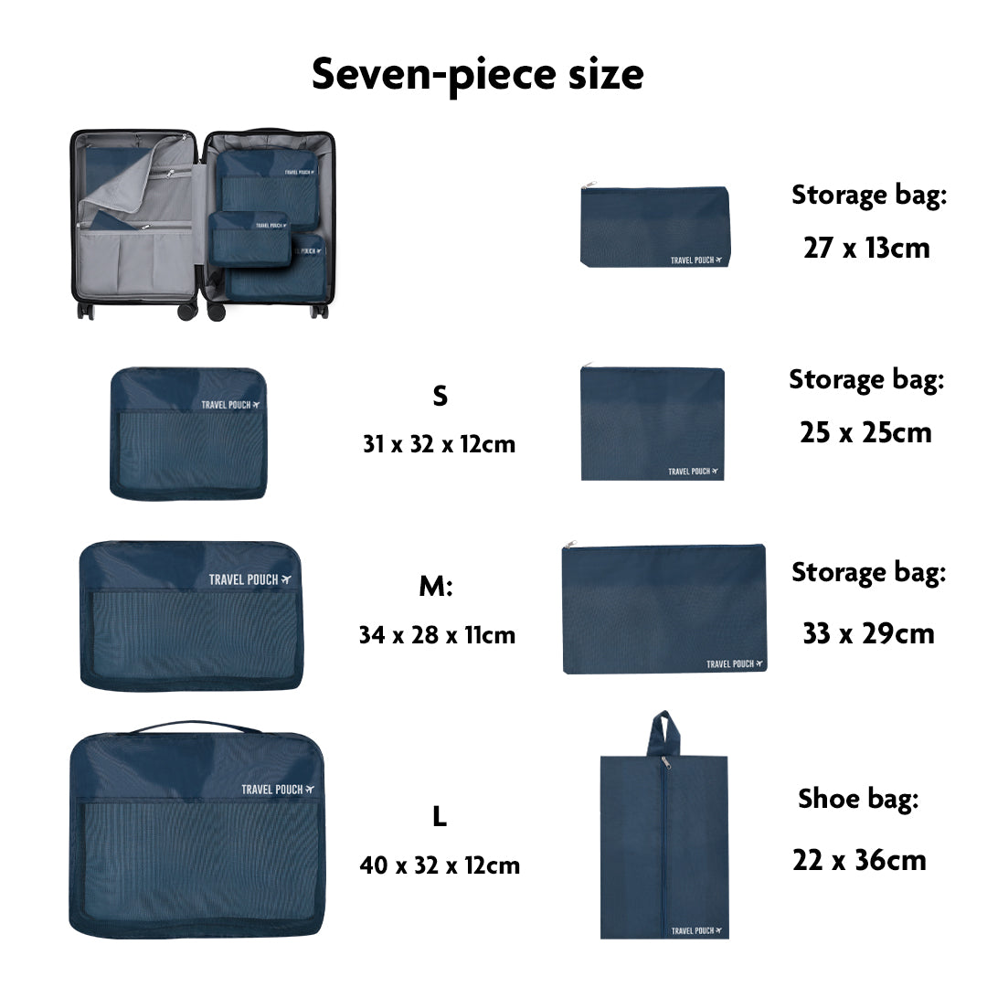 Combol Organizer Set – 7-Piece Travel Storage Solution by Fou Tees Ireland