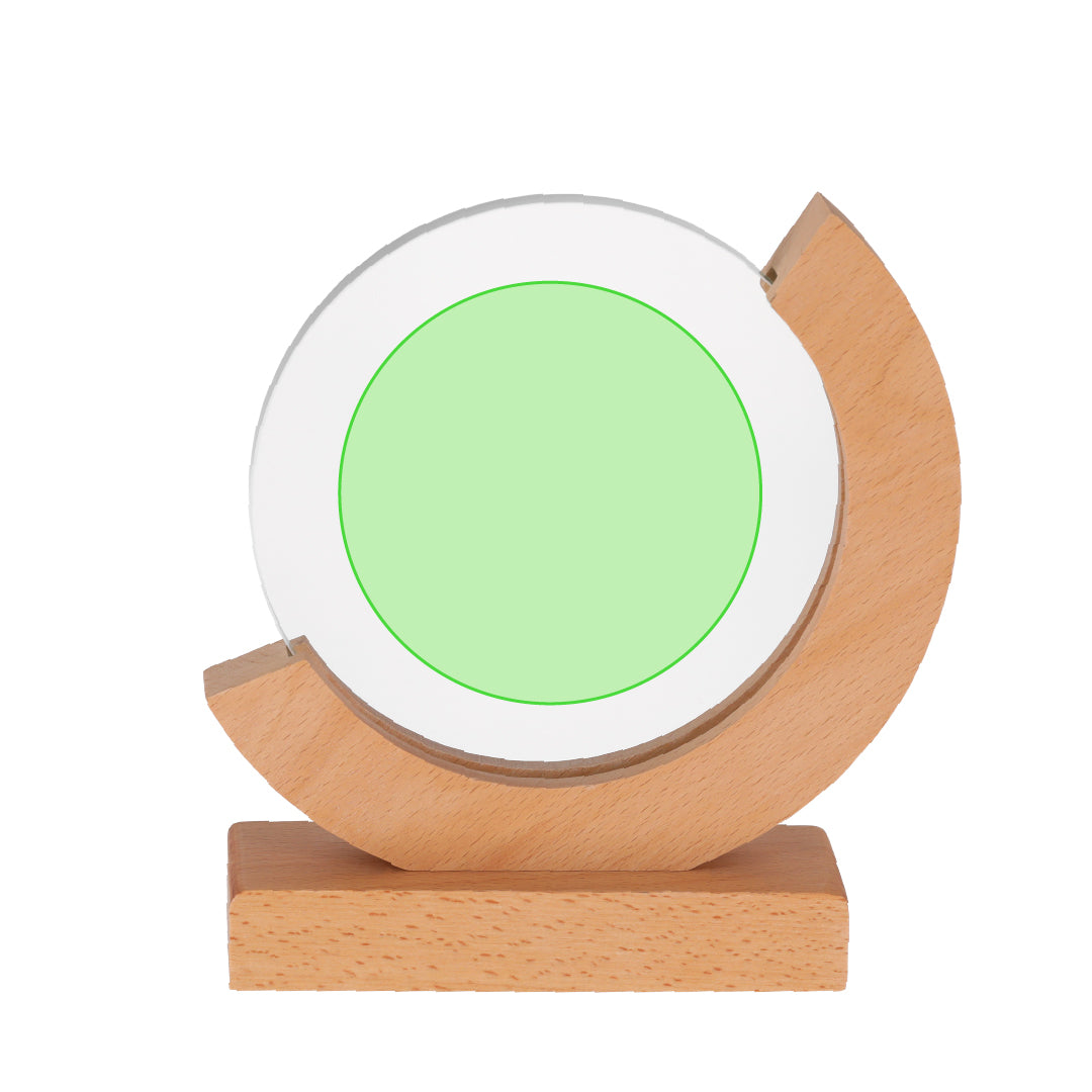 Xiflex Trophy Plate – Elegant Glass Award with Wooden Base