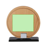 Vererol Trophy Plaque – Elegant Wooden Award with Glass Base