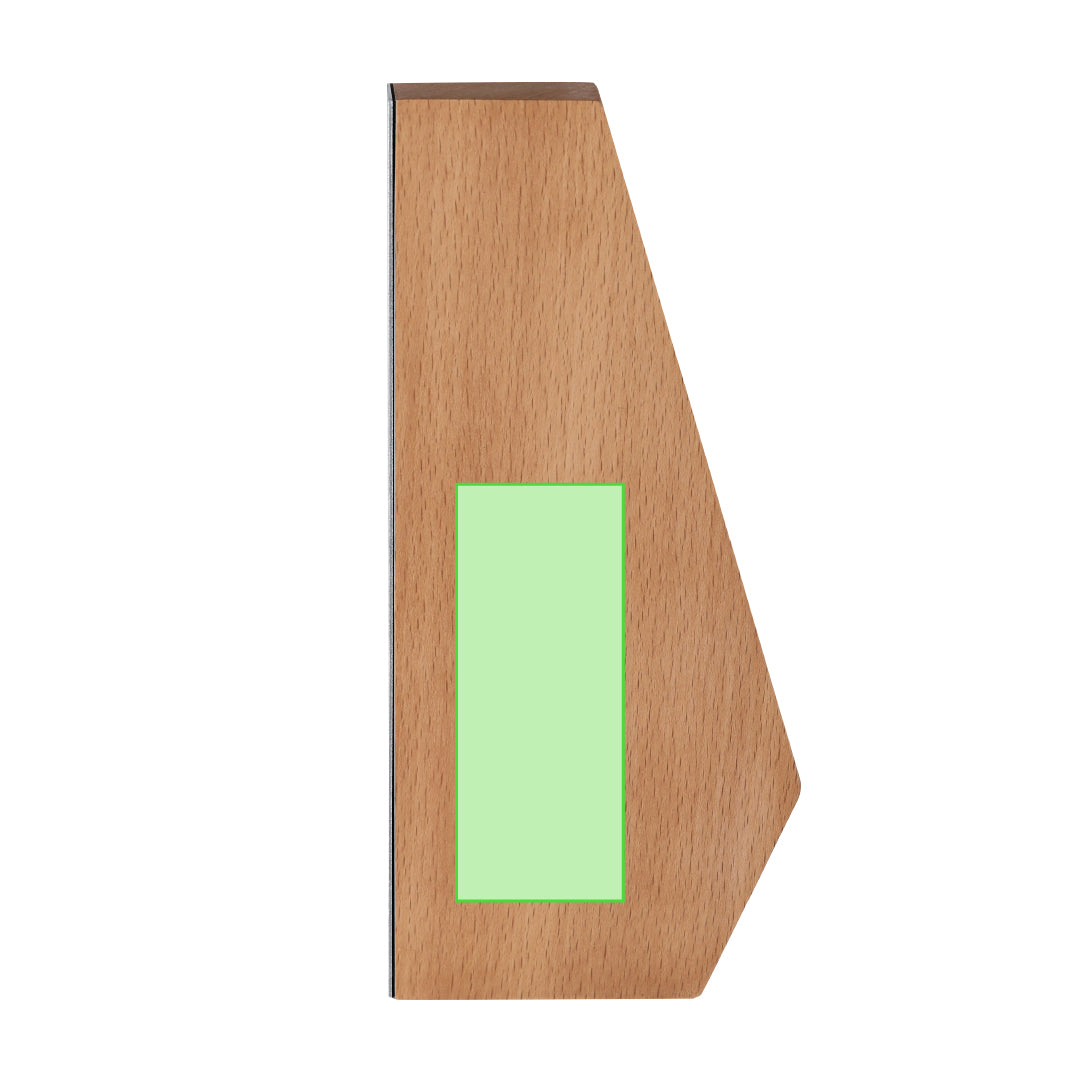 Sindar Trophy Plaque – Elegant Award with Wooden Base and Recycled Aluminium Plate