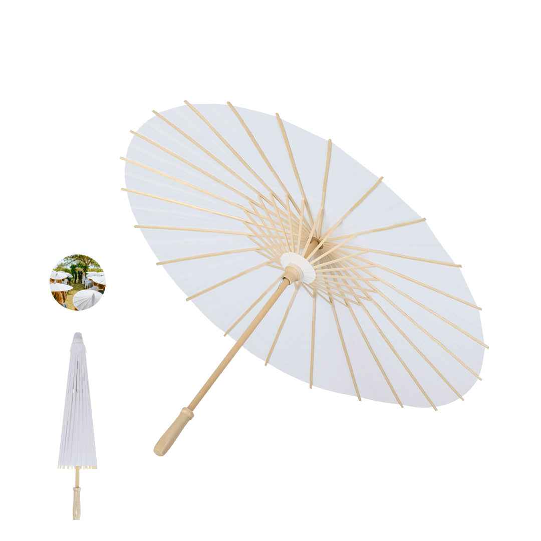 Zalea Wooden Umbrella – Natural Wood Handle with Paper Fabric