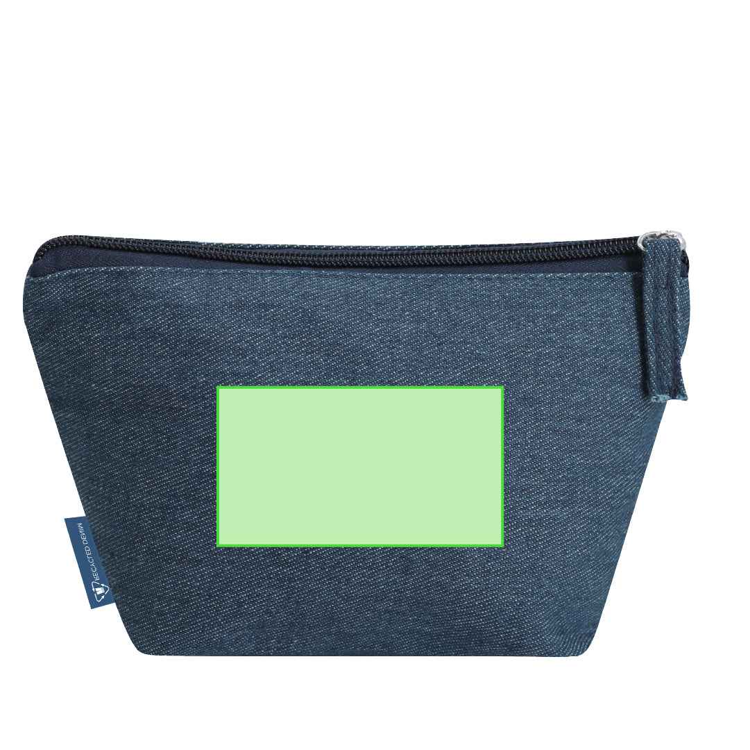 Zinnia Toiletry Bag – Durable Recycled Denim Bags for Bulk Orders | Fou Tees Ireland