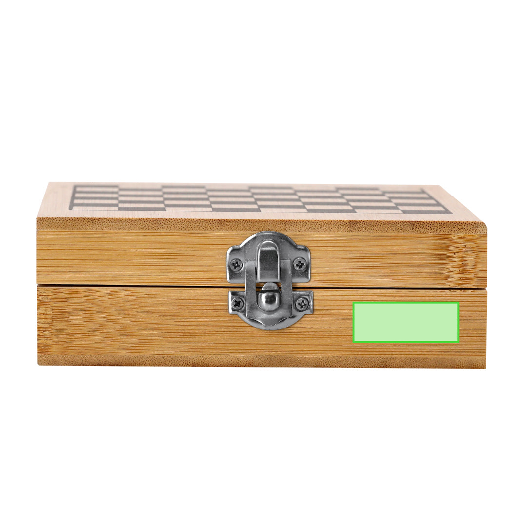 Londox Game Set – Elegant Bamboo Finish with Chess, Dice & Poker Cards