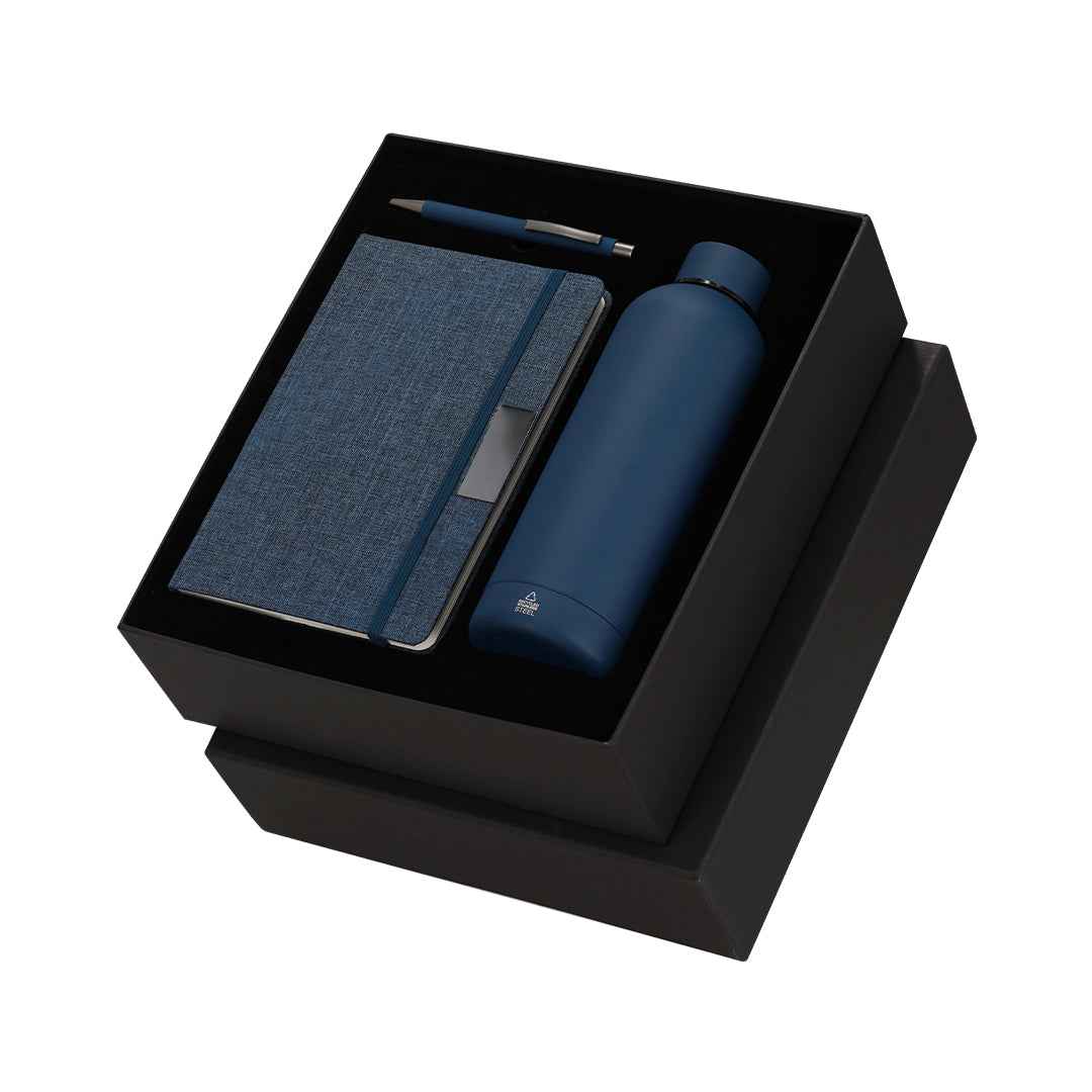 Keplix Promotional Set – Sustainable Notepad, Pen & Thermal Bottle