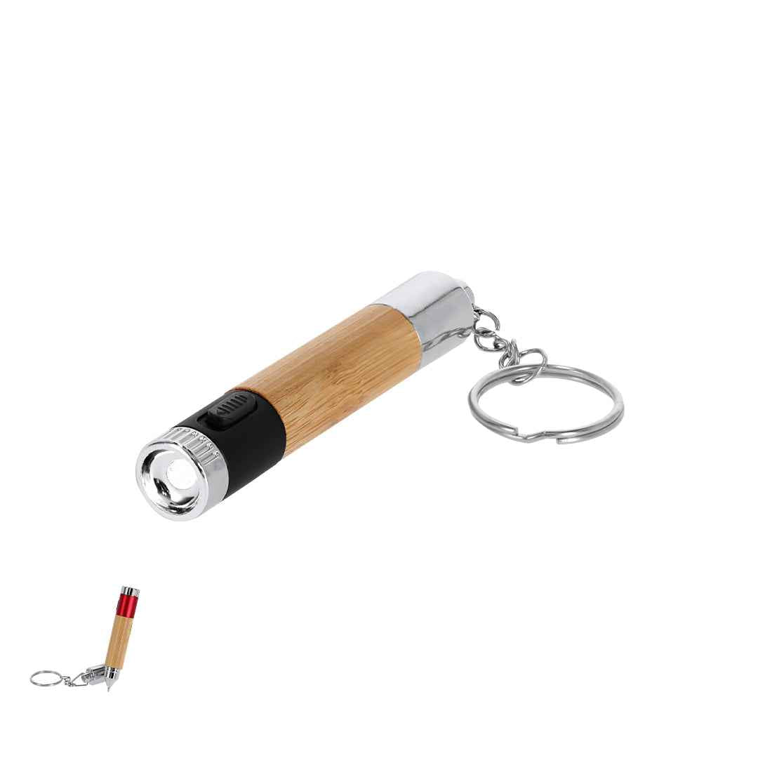 Nebula Pen with Flashlight – Bamboo Body Promotional Pen