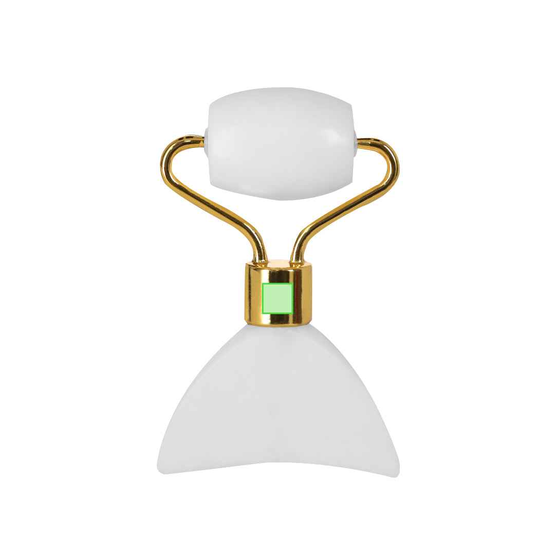 Herbiax Facial Roller – Premium White Jade Stone Massager