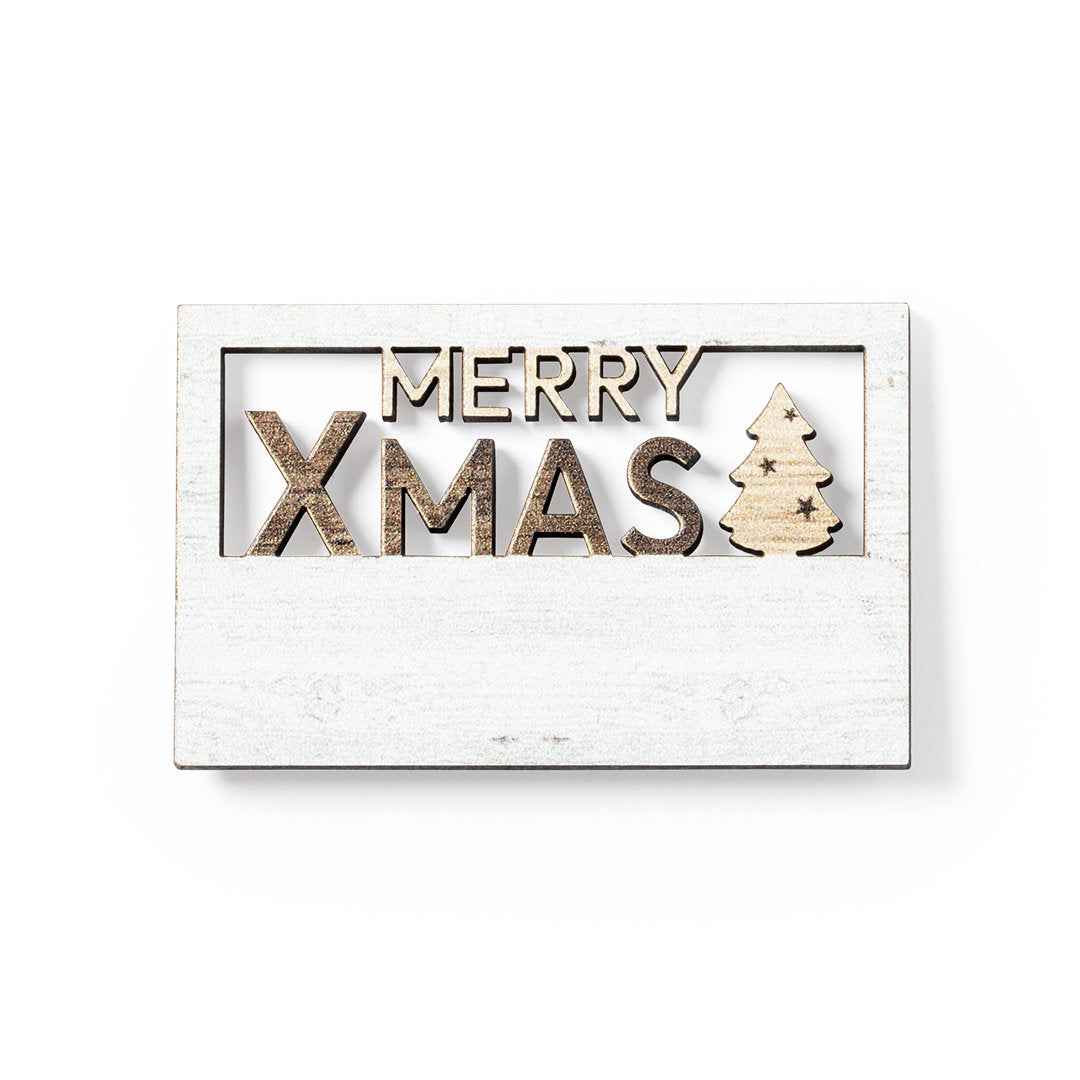 Lambet Wooden Christmas Magnet – Natural Wood Festive Decoration
