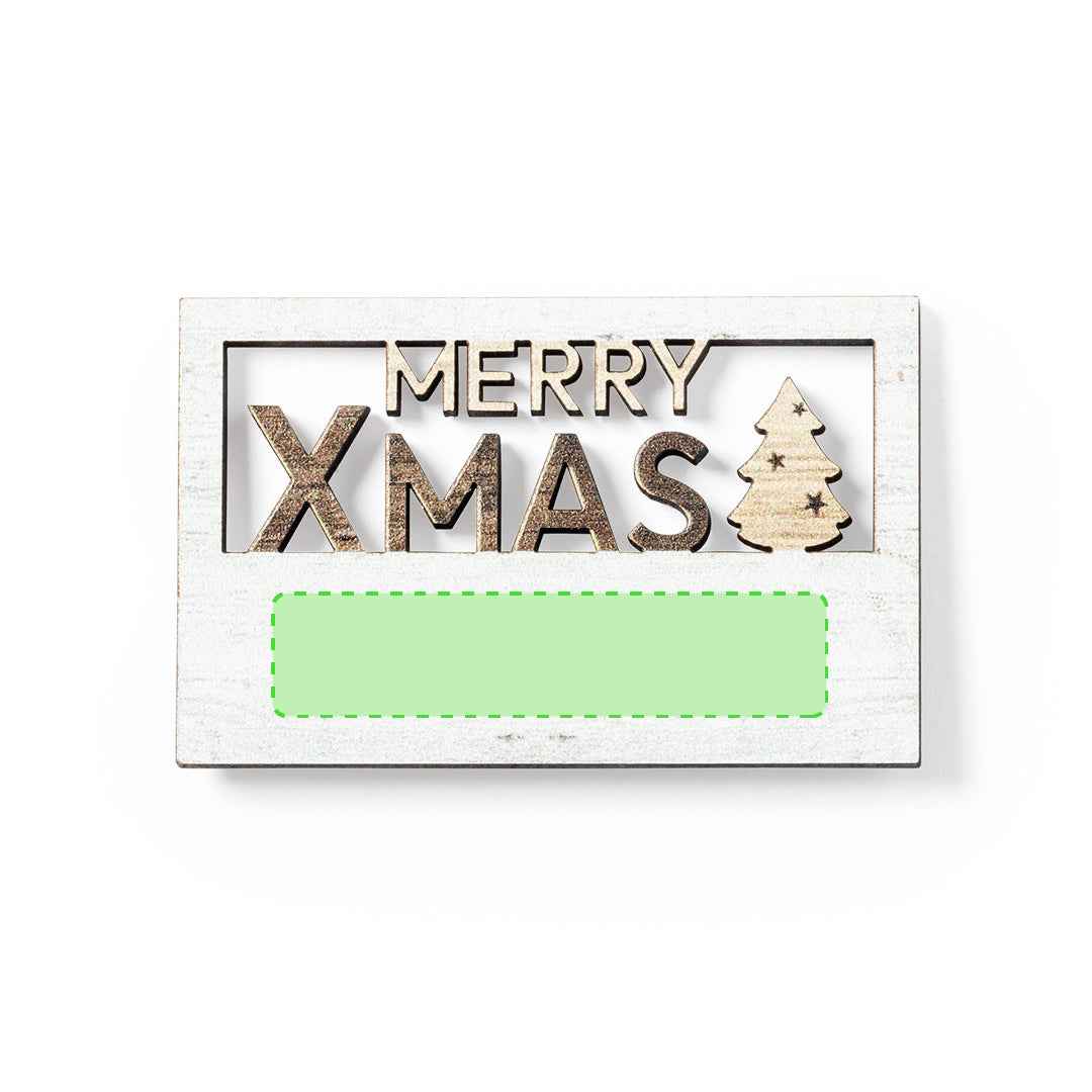 Lambet Wooden Christmas Magnet – Natural Wood Festive Decoration