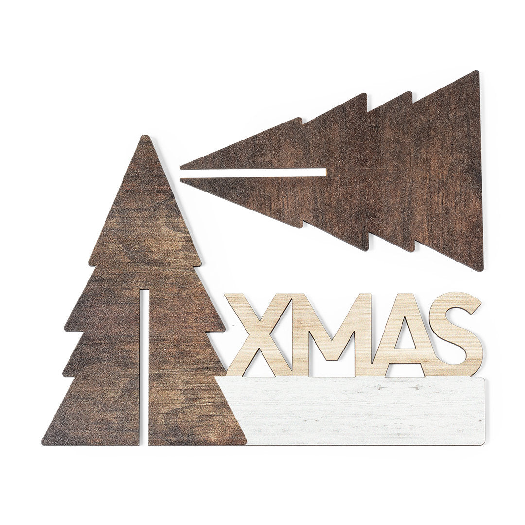 Gemind Wooden Christmas Ornaments – Natural Wood Festive Decorations