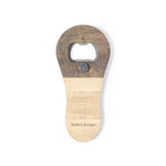 Samary Magnetic Opener – Natural Wood Finish with Branding Surface