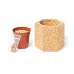 Gulytel Sustainable Plant Pot – Natural Cork Container with Pine Seeds