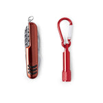 Sufli Multi-Tool – Versatile Aluminium Knife with 7 Functions and Carabiner Flashlight