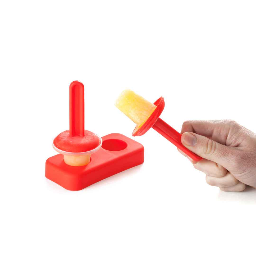 Thade Ice Cream Moulds - Set of 2 with Comfortable Handle and Support Tray