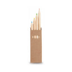 Tynie Wooden Pencils – Multi-Coloured Hexagonal Set in Kraft Box