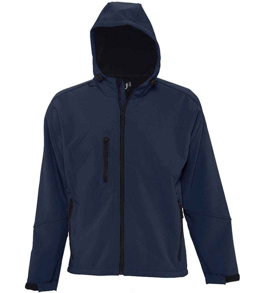SOL'S Replay Hooded Soft Shell Jacket for Bulk Orders in Ireland French Navy 3XL