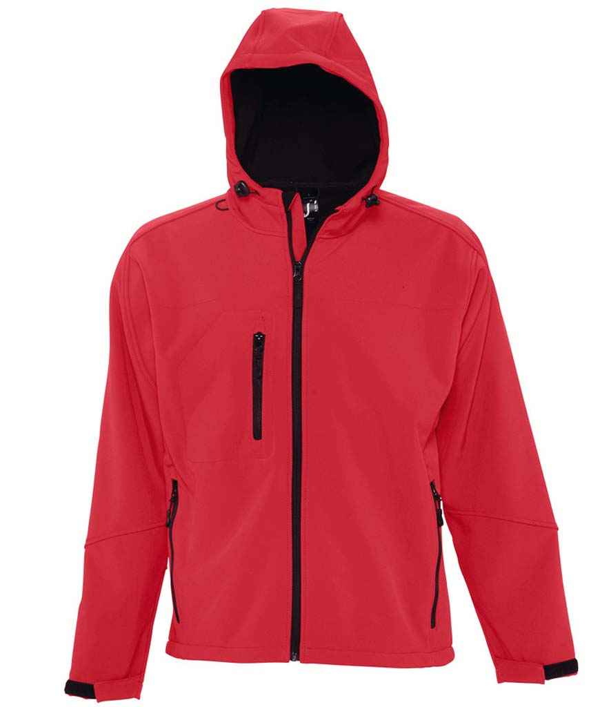SOL'S Replay Hooded Soft Shell Jacket for Bulk Orders in Ireland Pepper Red 3XL