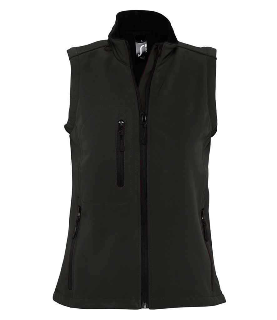 Ladies soft shell bodywarmer - SOL'S Ladies Rallye Soft Shell Bodywarmer Black L