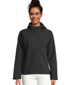 SOL'S Ladies Replay Hooded Soft Shell Jacket - Durable and Stylish Outerwear