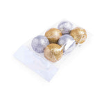 Yenkit Christmas Hanging Balls – Set of 6 Metallic Decorations
