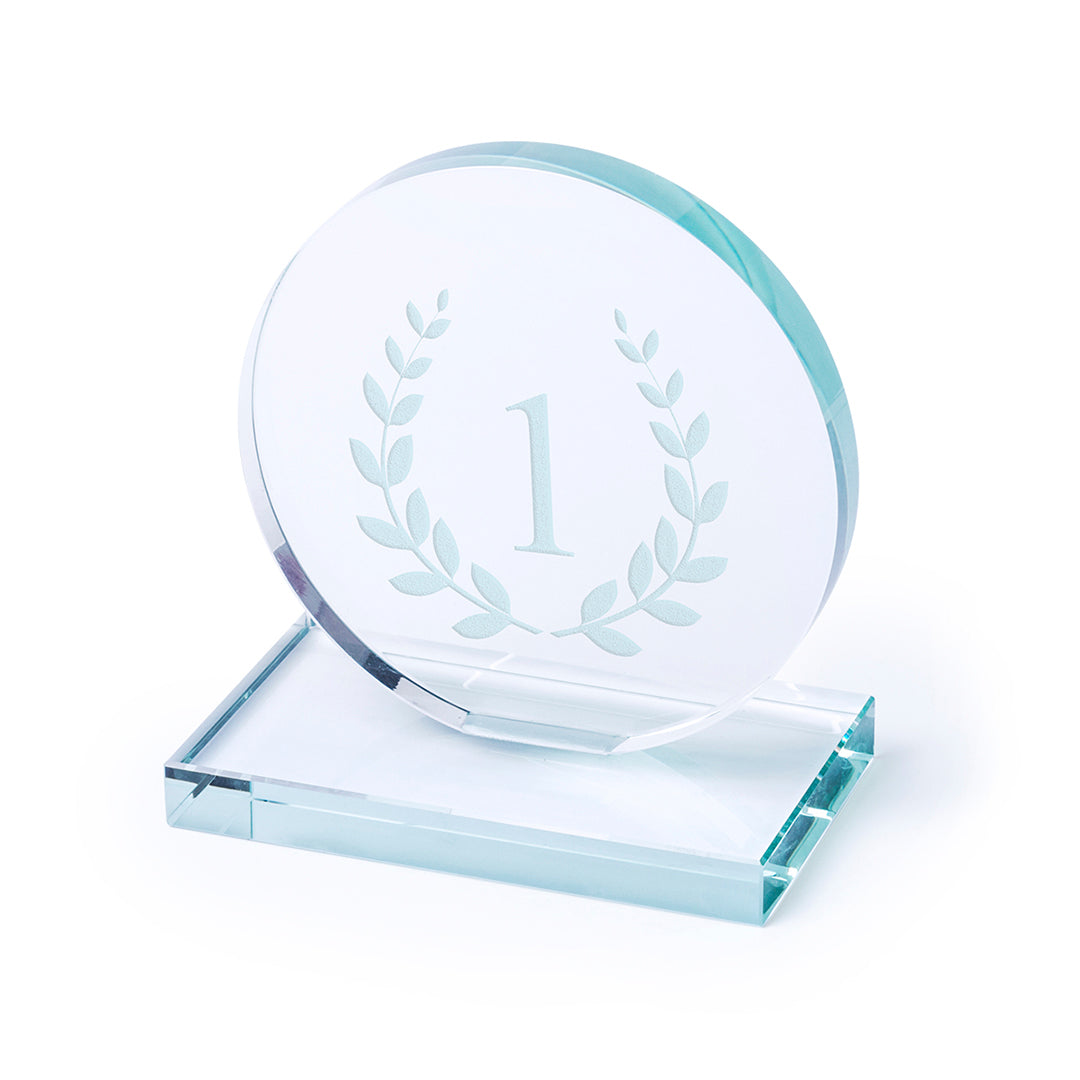 Owen Glass Trophy Plate – Elegant Custom Awards from Fou Tees Ireland