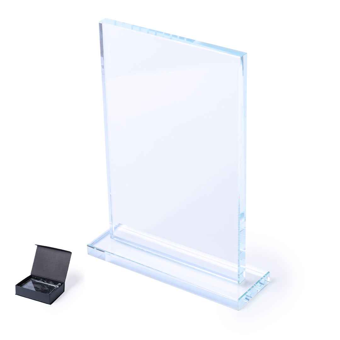 Recsum Glass Trophy Plate for Corporate and Event Recognition