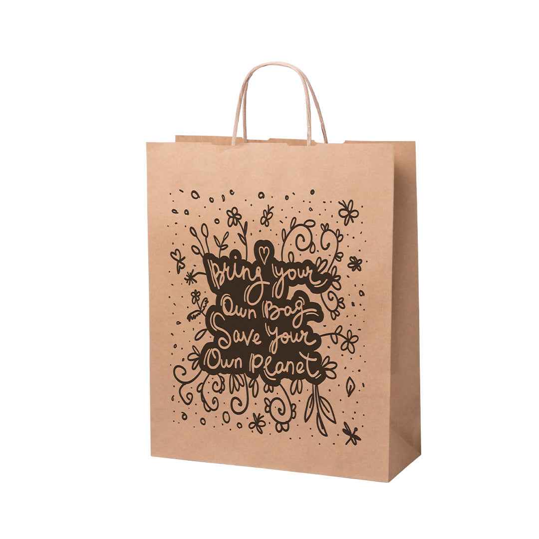 Nauska Paper Bag - Durable Natural Finish Bags for Bulk Orders in Ireland