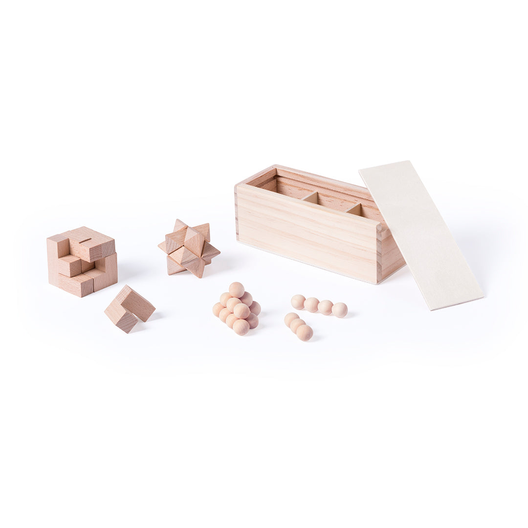 Genium Wooden Skill Games Set – Natural Wood, Sustainable and Engaging