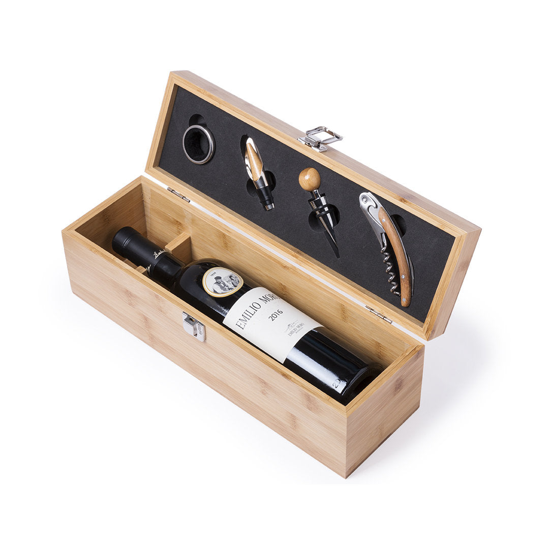 Boriax Wine Set – Premium Bamboo and Stainless Steel Bar Accessories