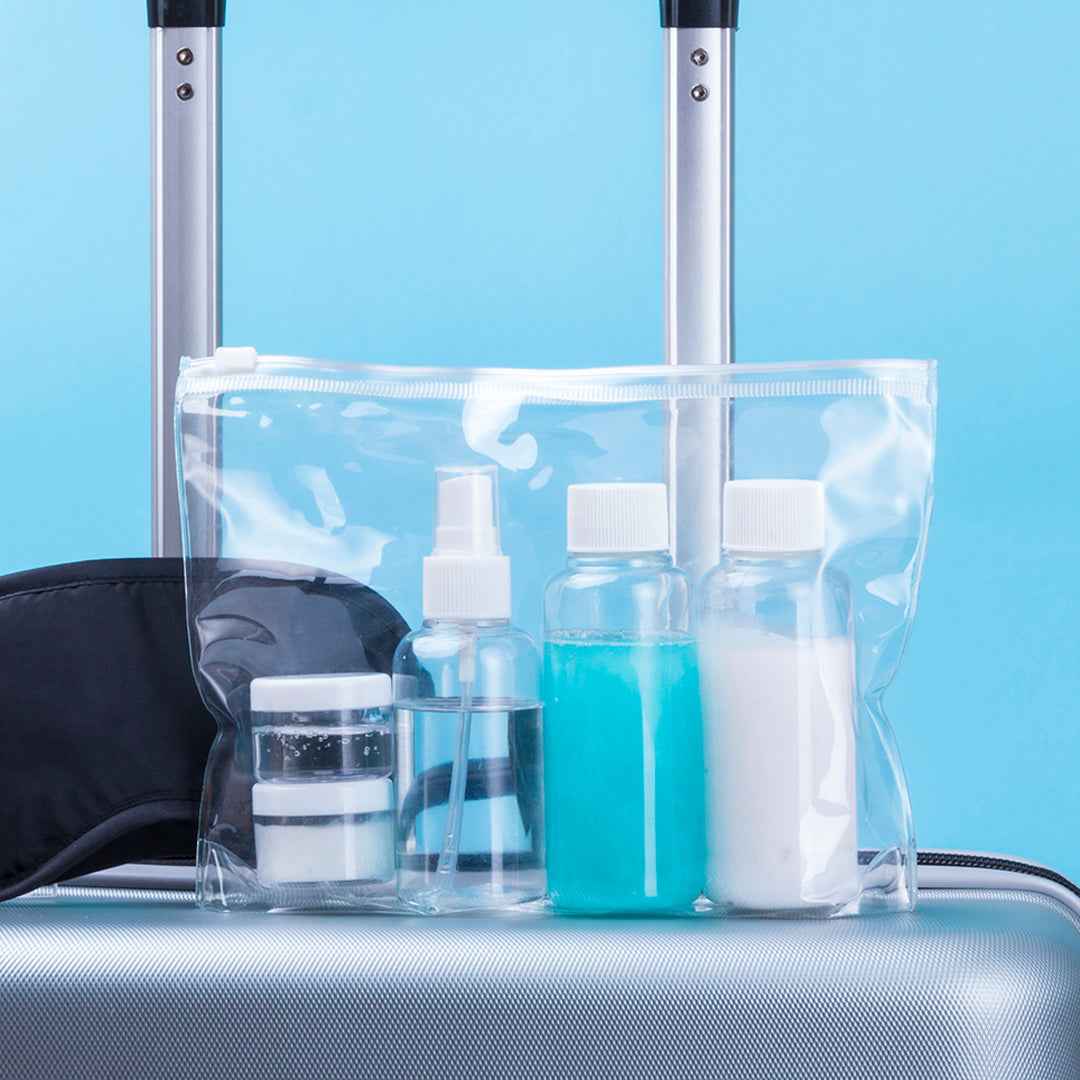 Flaut Travel Set – Transparent Beauty Bag with 5 Accessories