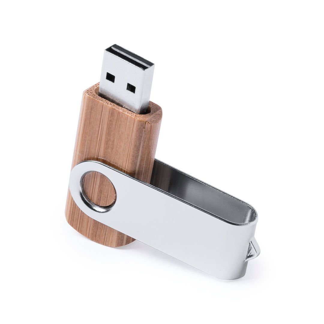 Cetrex 16Gb USB Flash Drive - Bamboo Wood Body with Metal Clip
