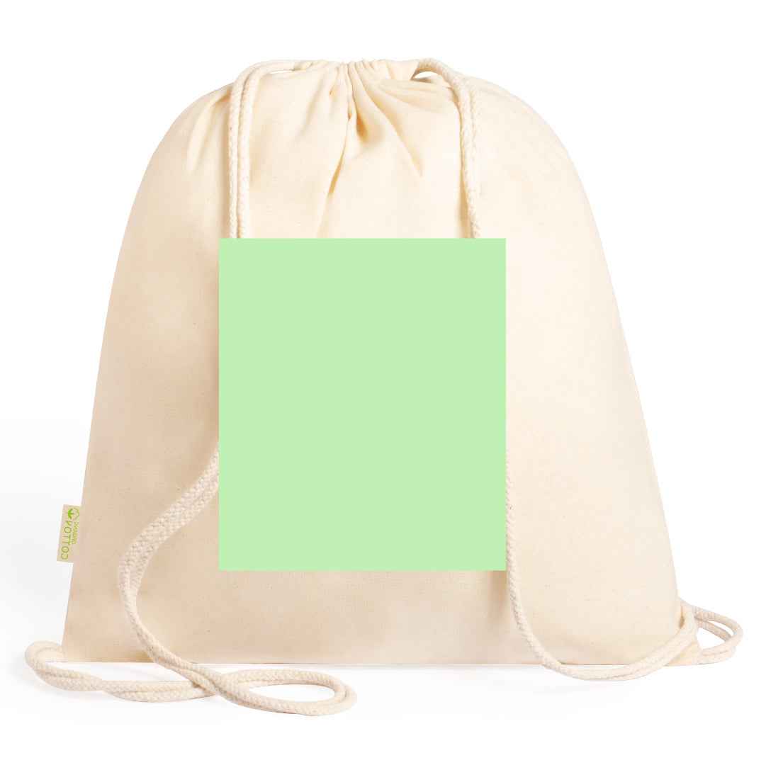 Tibak Organic Cotton Drawstring Backpack – Sustainable and Practical