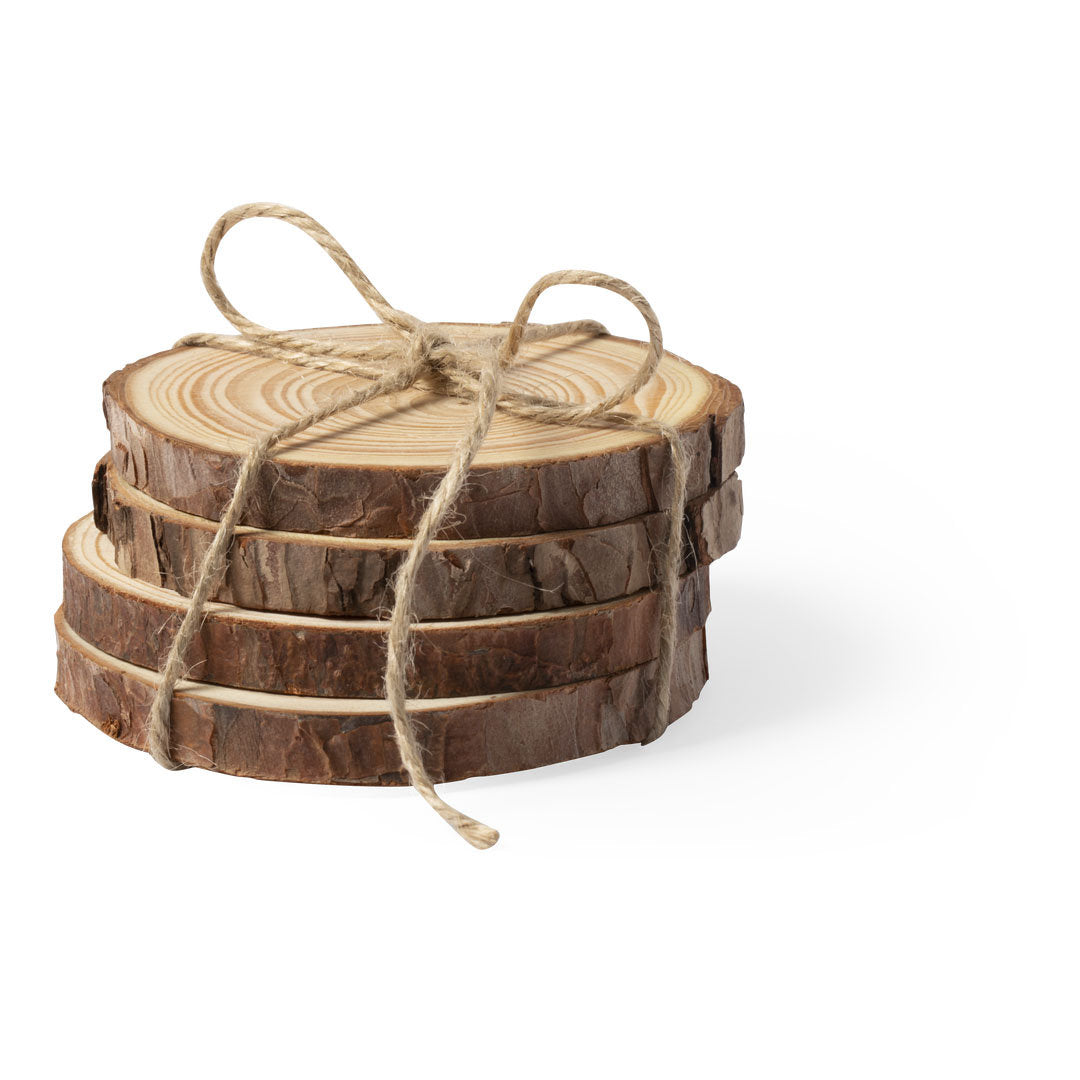 Yantic Natural Pine Wood Coaster Set – Durable and Stylish Drink Accessories