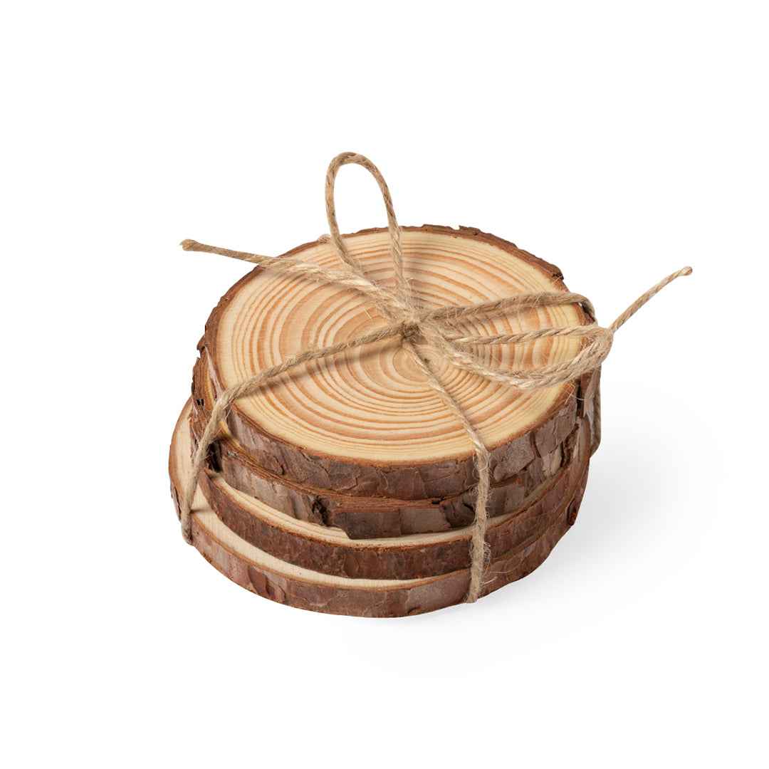 Yantic Natural Pine Wood Coaster Set – Durable and Stylish Drink Accessories