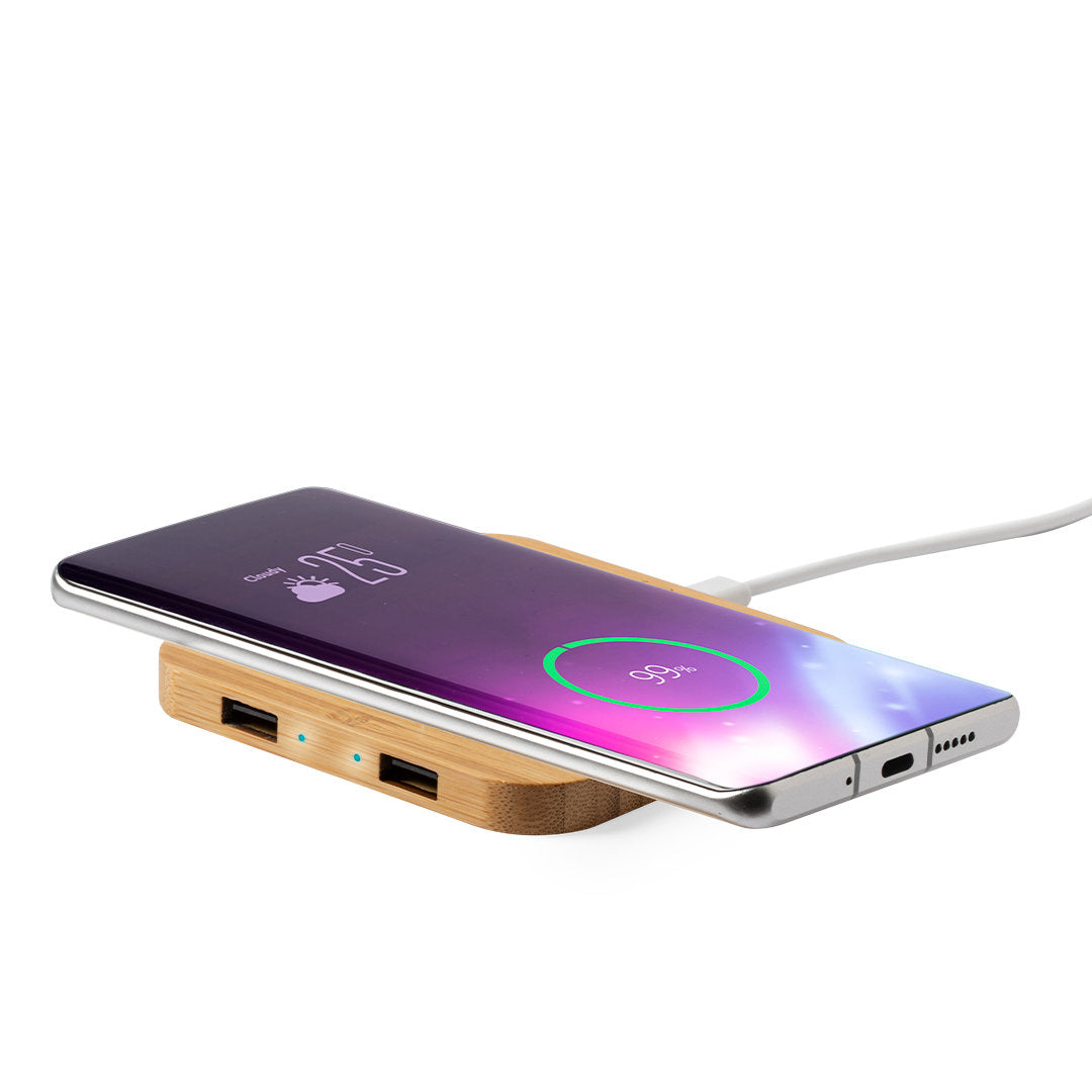 Dumiax Wireless Charger with Bamboo Shell | Eco-Friendly Charging Solution
