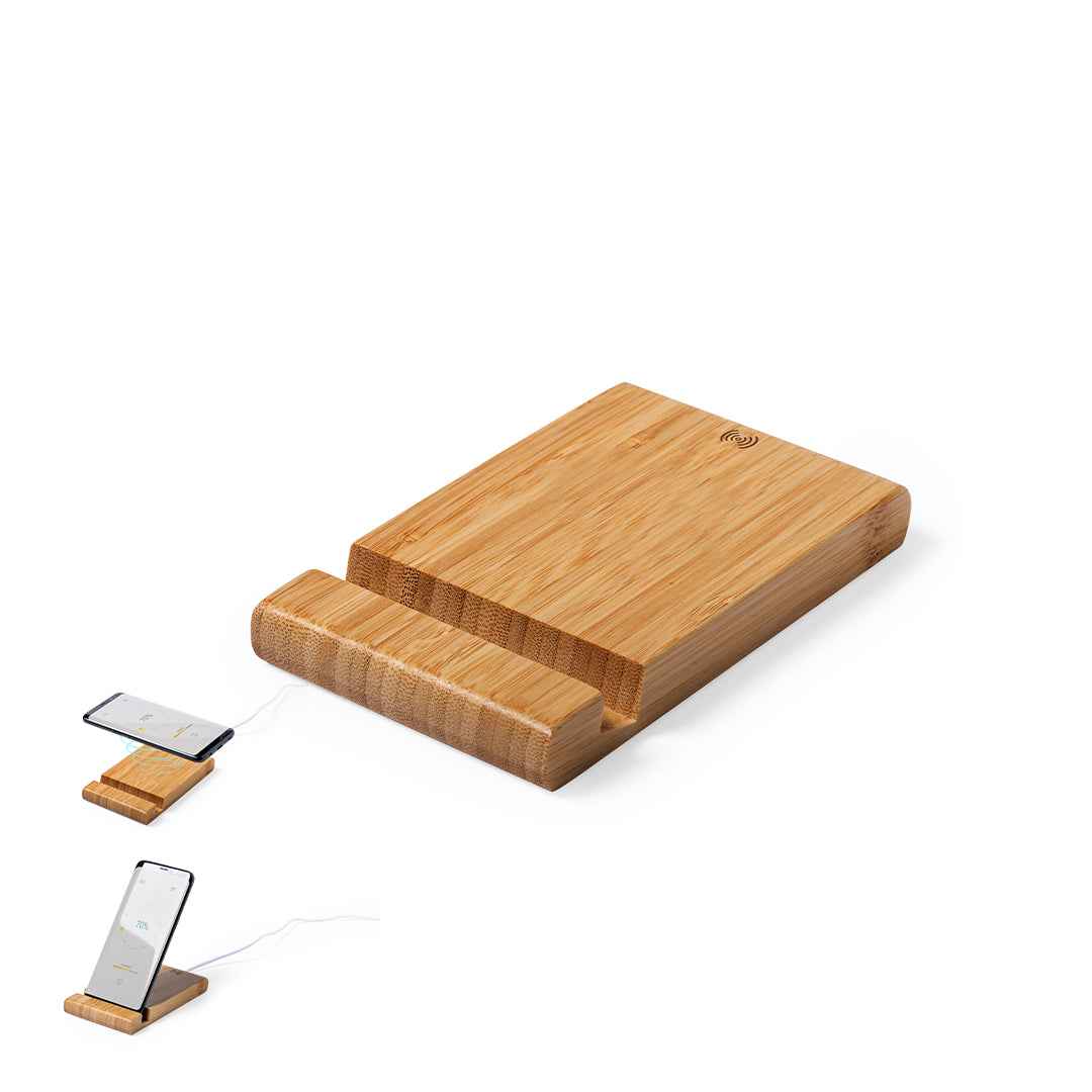 Vartol Wireless Charger with Bamboo Holder – Sustainable Charging Solution
