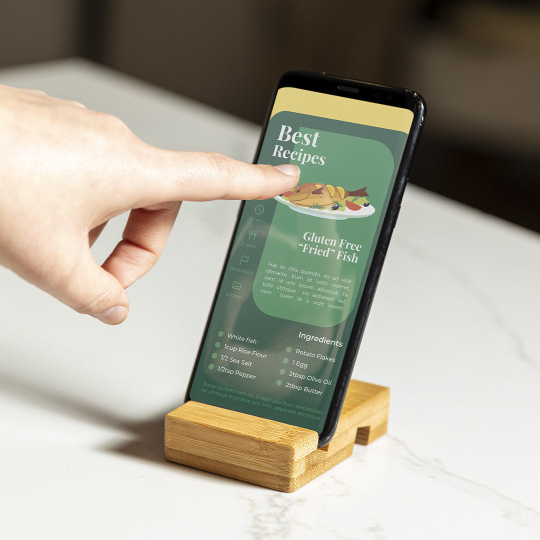 Delim Bamboo Mobile Device Holder – Sustainable and Practical