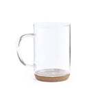 Hindras Eco-Friendly Cup - Durable Borosilicate Glass with Natural Cork Base