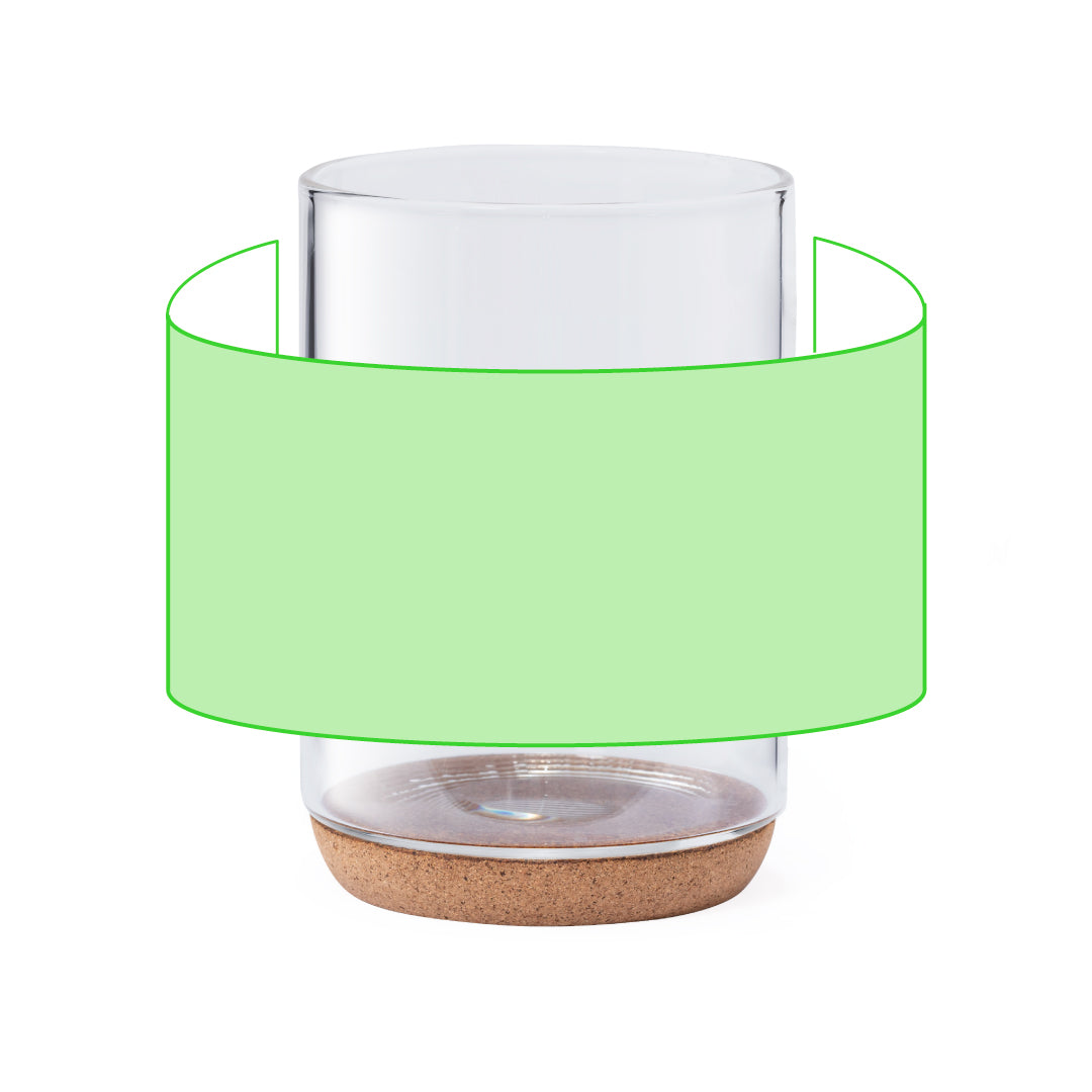 Hindras Eco-Friendly Cup - Durable Borosilicate Glass with Natural Cork Base