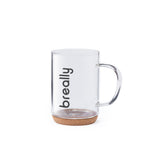 Hindras Eco-Friendly Cup - Durable Borosilicate Glass with Natural Cork Base