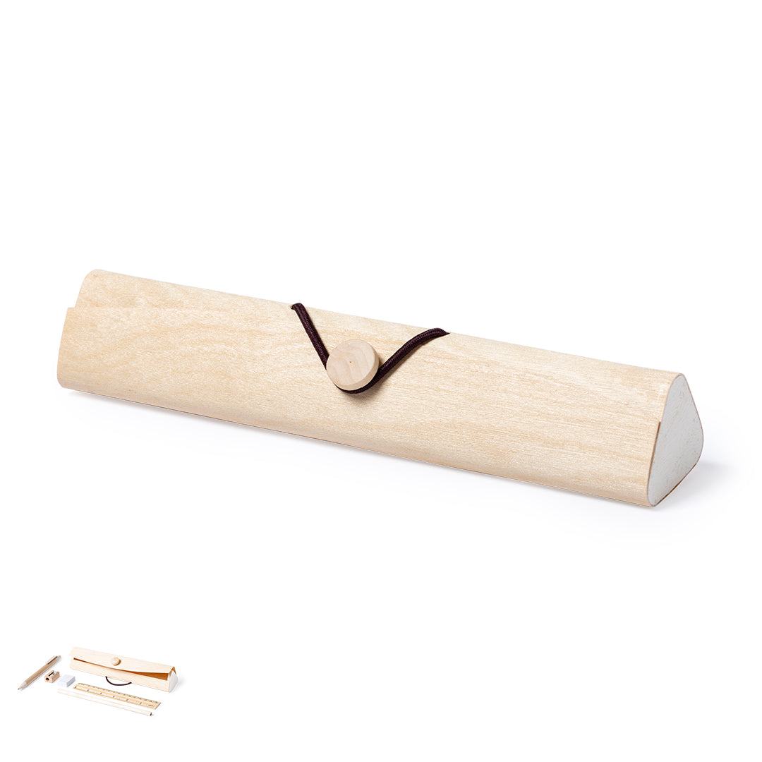 Palermo Wooden Stationery Case – Sustainable Writing Set for Businesses