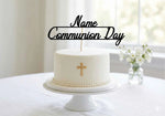 Personalised Communion Cake Topper Black