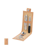 Treisy Manicure Set - Natural Cork Case with Stainless Steel Tools